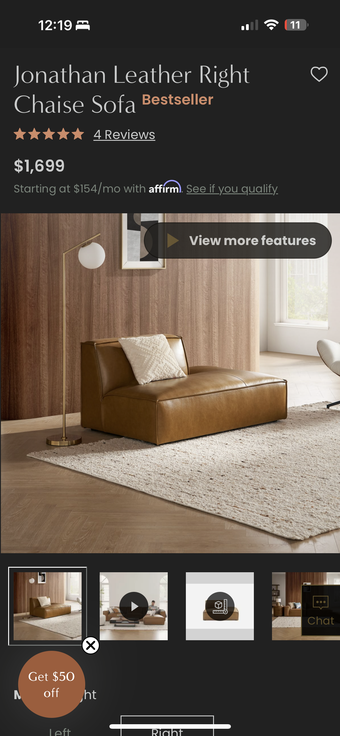 Castlery Jonathan Leather Chair