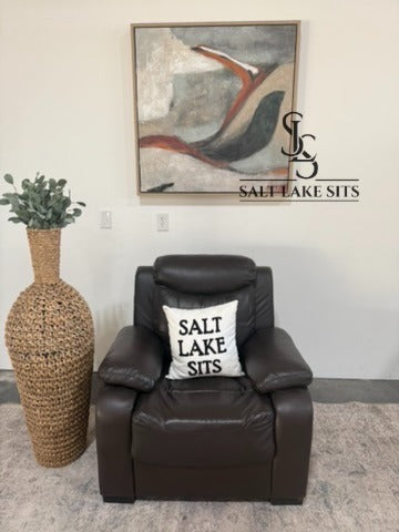 Dark brown Leather Club Chair