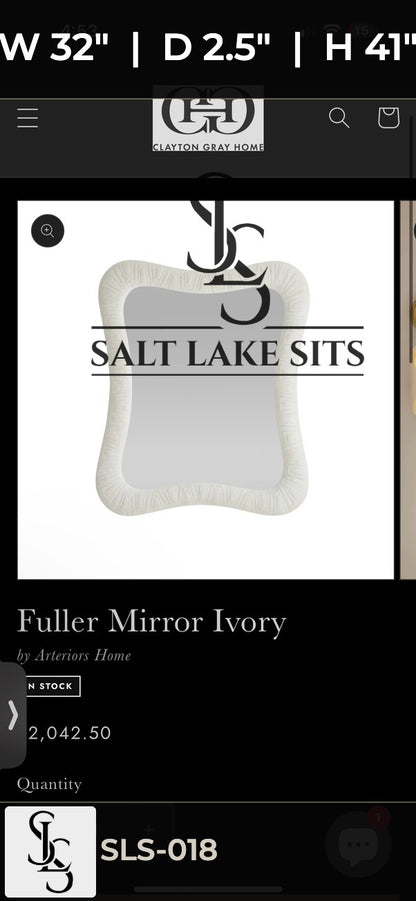 Arteriors Fuller Mirror — Ivory