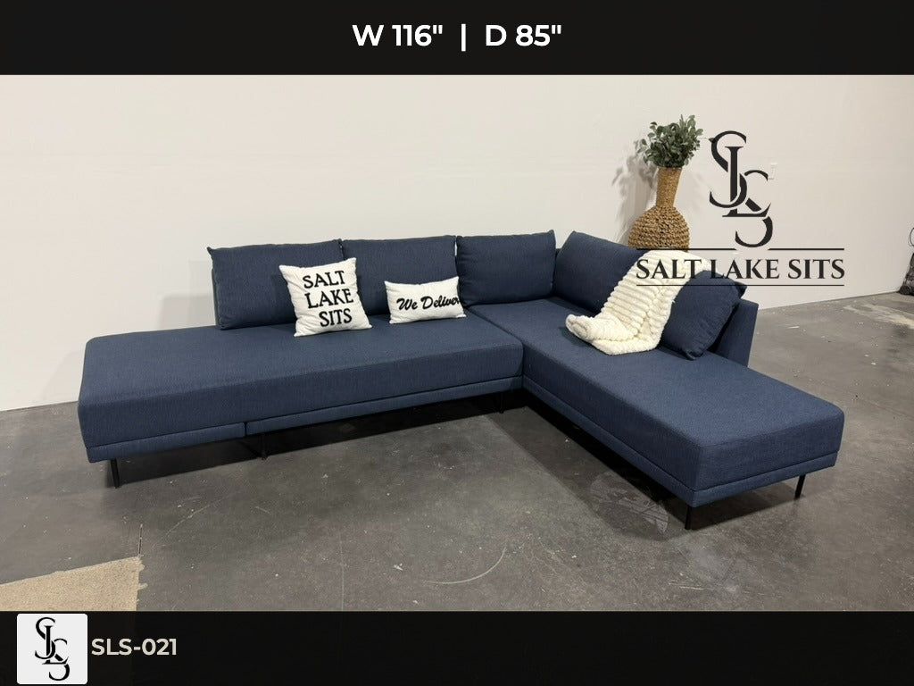 Navy Blue Sleeper Sectional