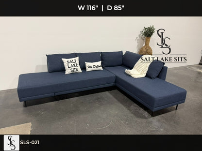 Navy Blue Sleeper Sectional