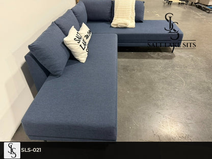 Navy Blue Sleeper Sectional