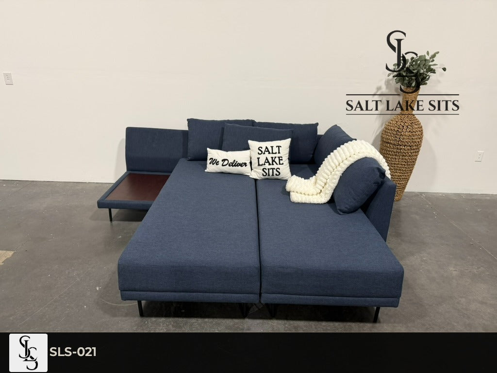Navy Blue Sleeper Sectional