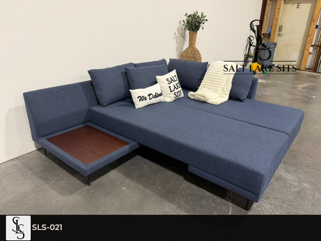 Navy Blue Sleeper Sectional