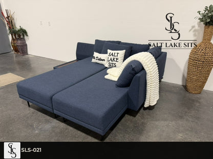 Navy Blue Sleeper Sectional