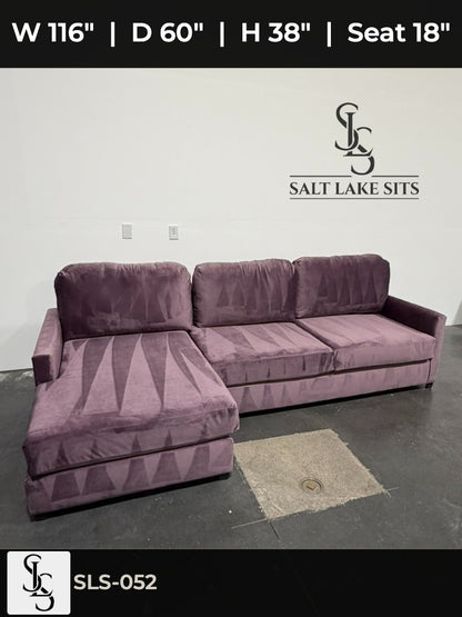 Custom Utah-Built Sectional — Performance Velvet