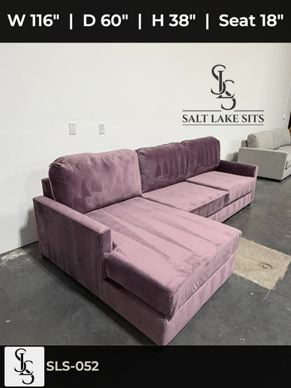 Custom Utah-Built Sectional — Performance Velvet
