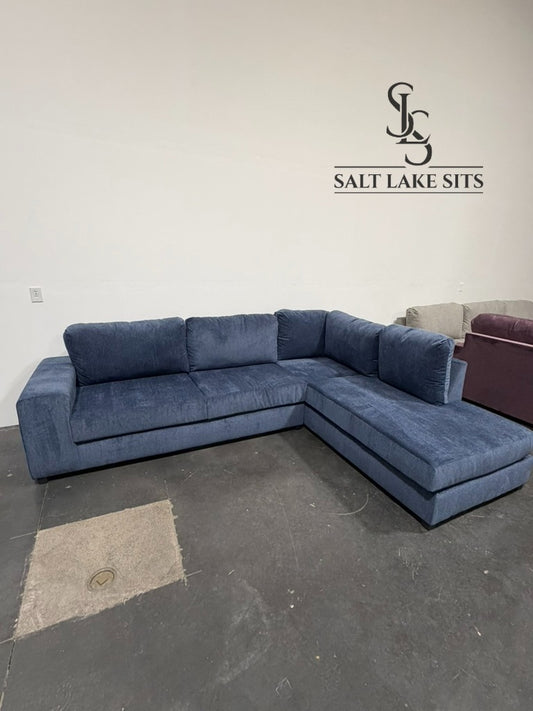 Custom Utah-Built Sectional — Milwaukee Blue