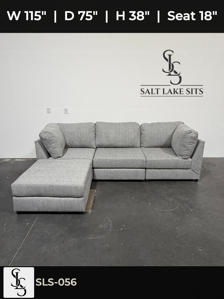 Custom Utah-Built Modular Sectional — Ashfield Graphite