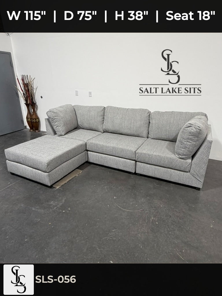 Custom Utah-Built Modular Sectional — Ashfield Graphite