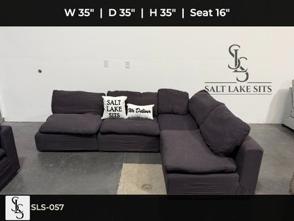 Wallaroo Cloud Sectional — Dark Purple Modular