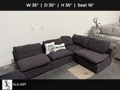 Wallaroo Cloud Sectional — Dark Purple Modular