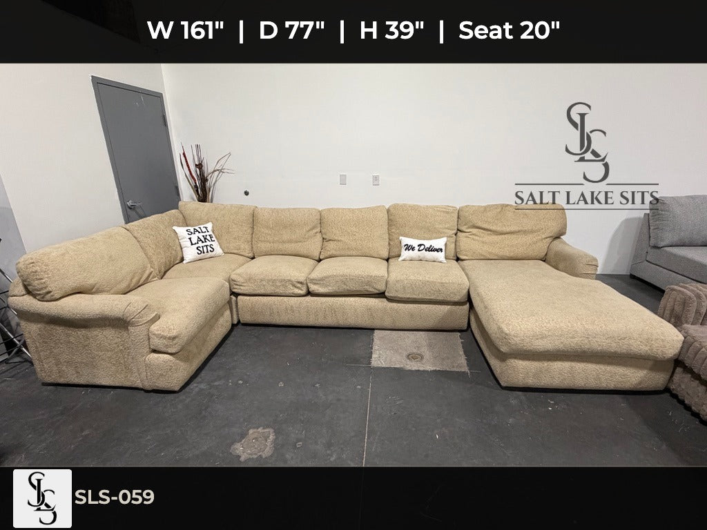 Oversized U-Shape Boucle Sectional