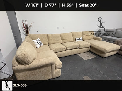 Oversized U-Shape Boucle Sectional