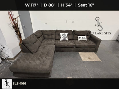 Dark Grey L-Shape Sectional