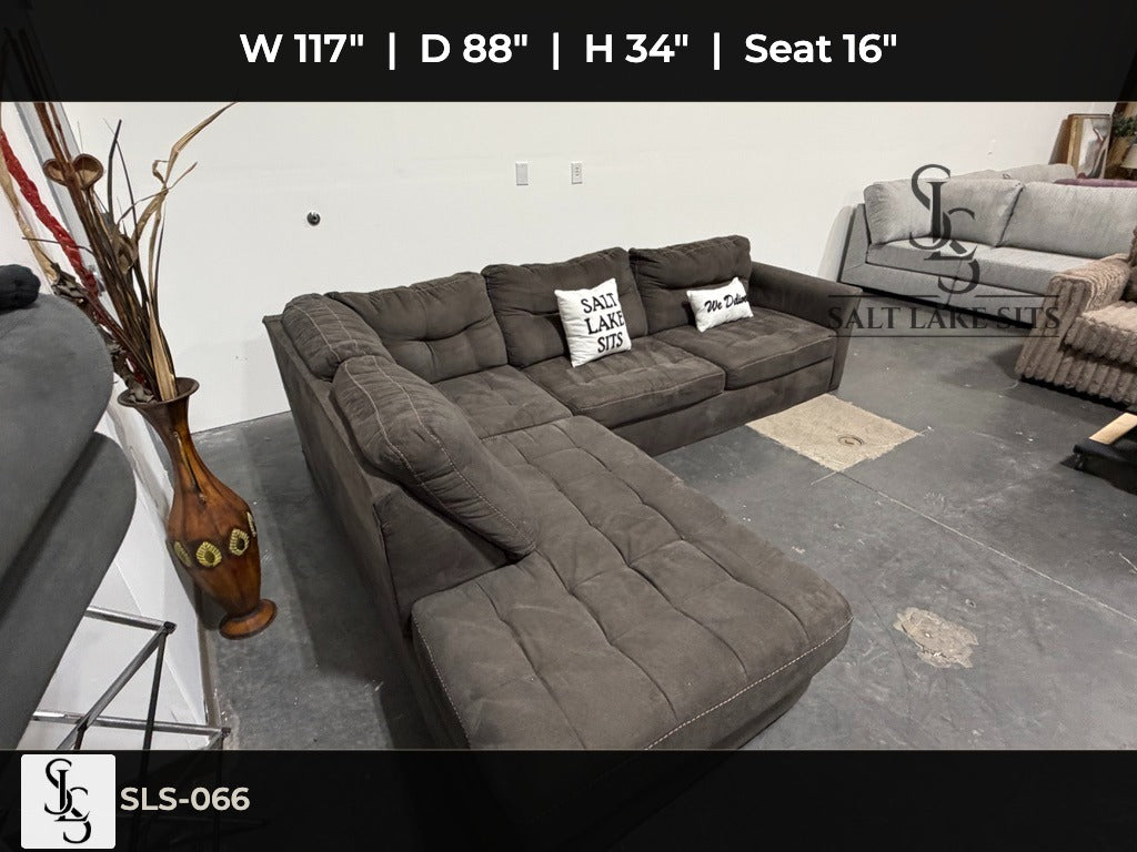 Dark Grey L-Shape Sectional