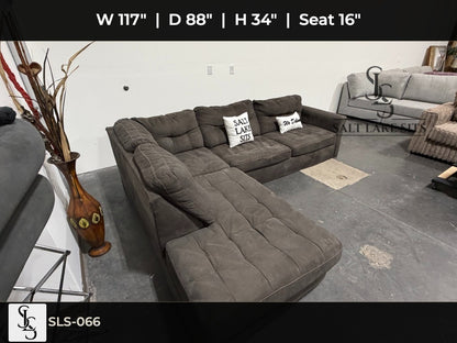 Dark Grey L-Shape Sectional