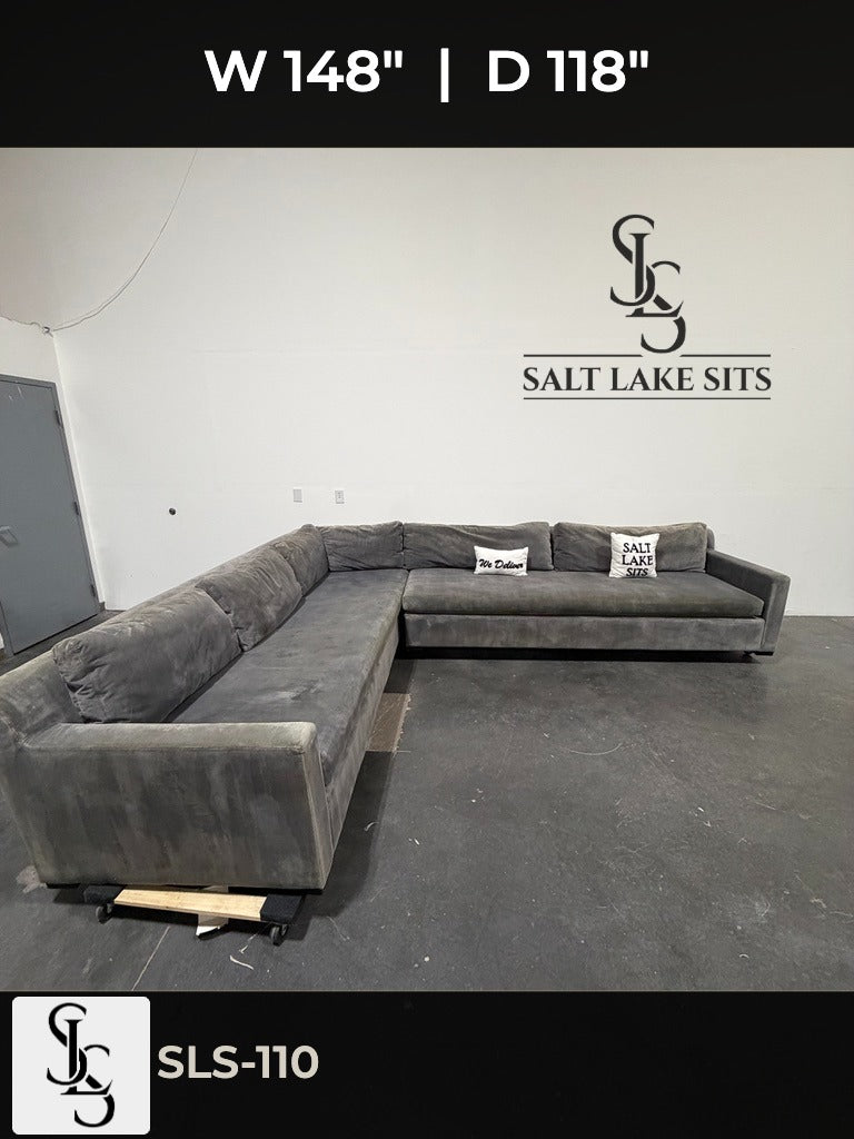 Restoration Hardware Velvet Sectional