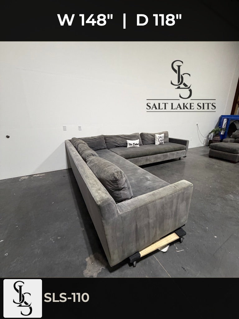 Restoration Hardware Velvet Sectional