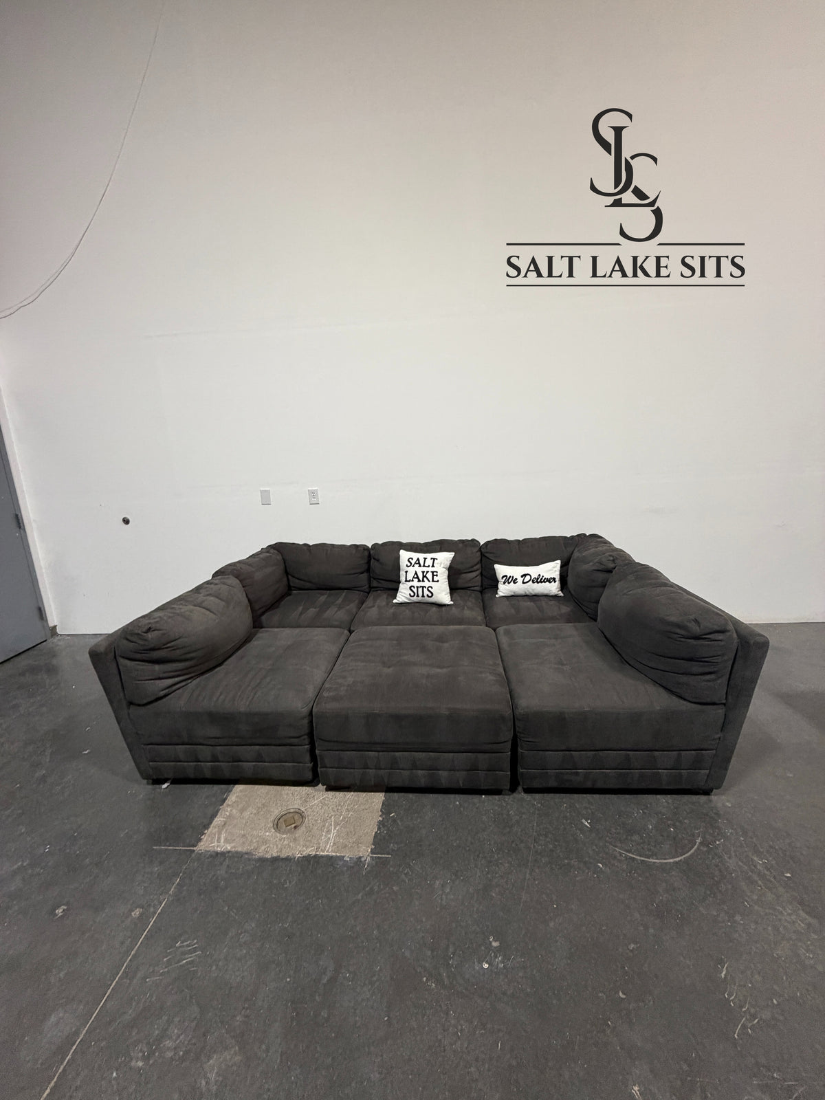 Charcoal 6-Piece Modular Pit Sectional