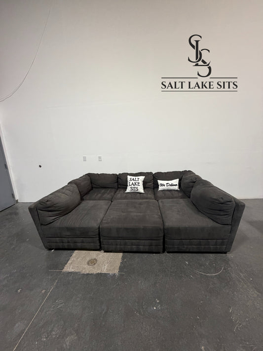 Charcoal 6-Piece Modular Pit Sectional
