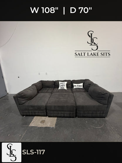 Charcoal 6-Piece Modular Pit Sectional