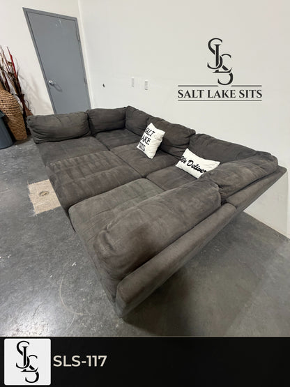 Charcoal 6-Piece Modular Pit Sectional