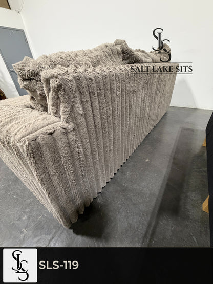 Custom Plush L-Shaped Sectional with Storage Ottoman